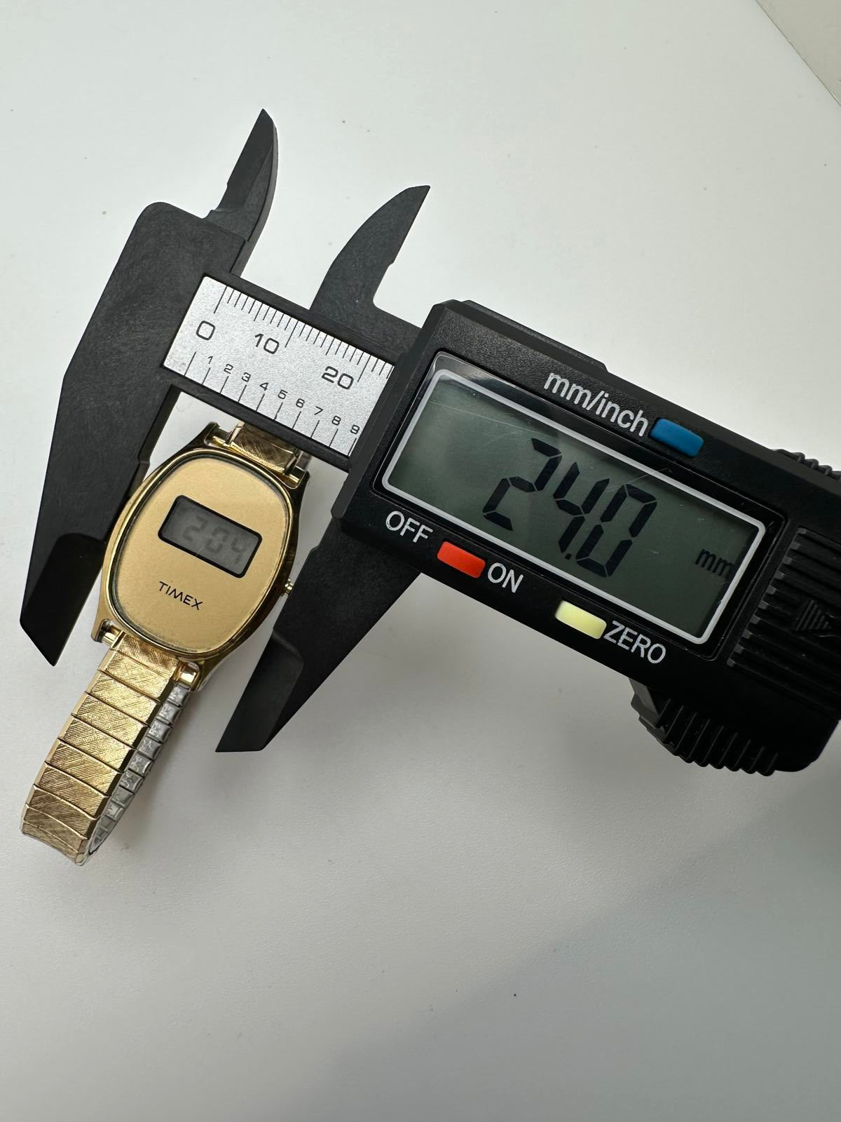 Vintage Timex Gold Digital Watch – New Battery, Works, Retro Style