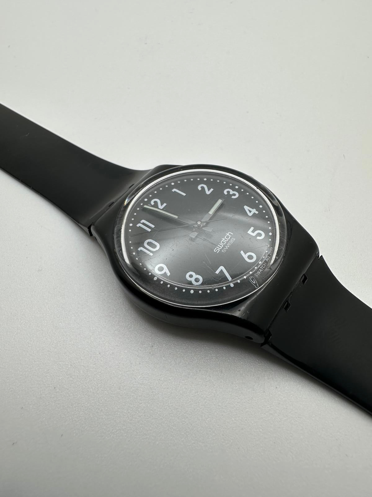 Swatch Originals Black Gent Watch 2009 – 34mm, Fresh Battery, Swiss, Running