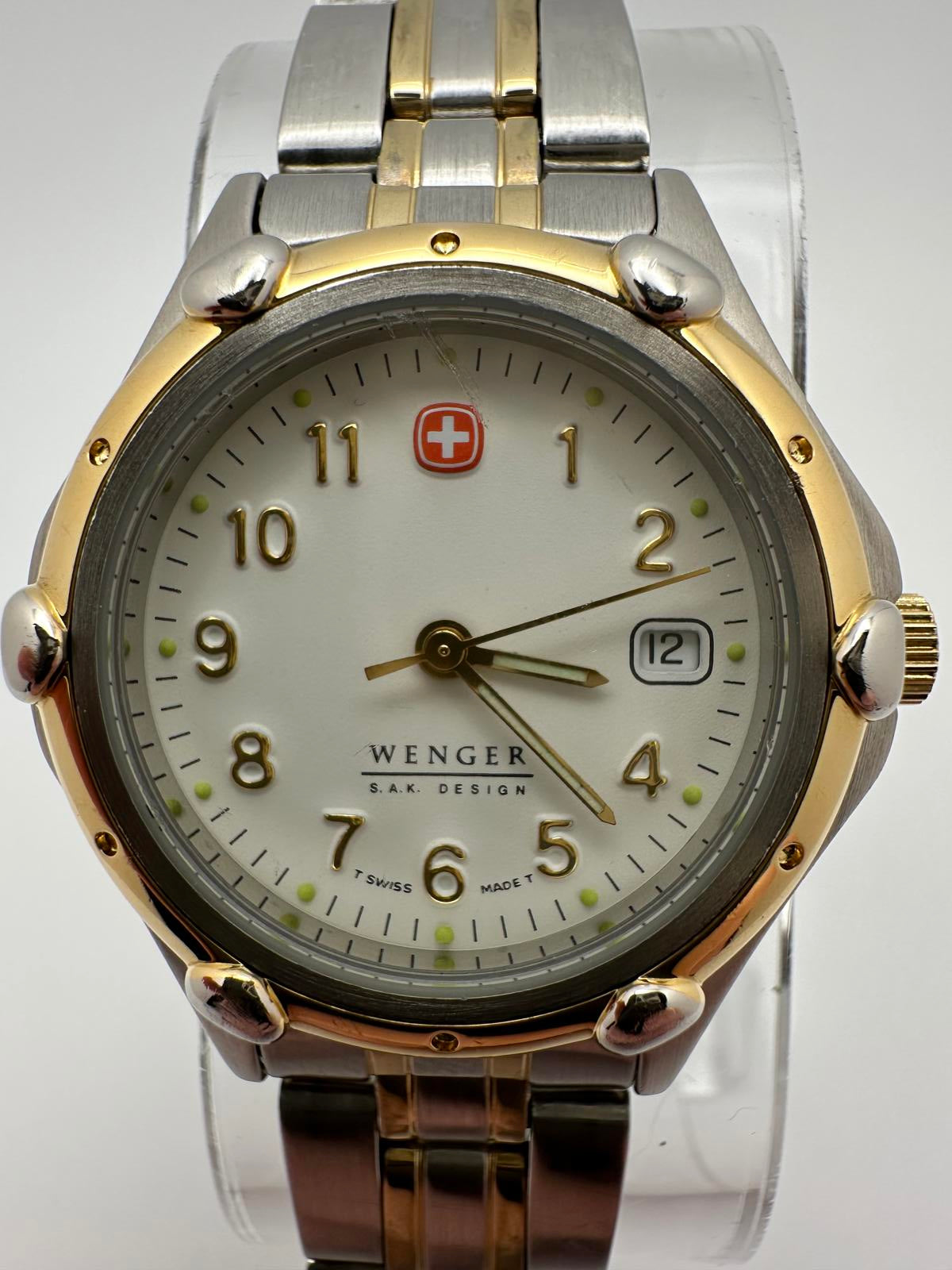 Wenger S.A.K. Design Women’s 32mm Two Tone Watch Swiss Made 100M New Battery