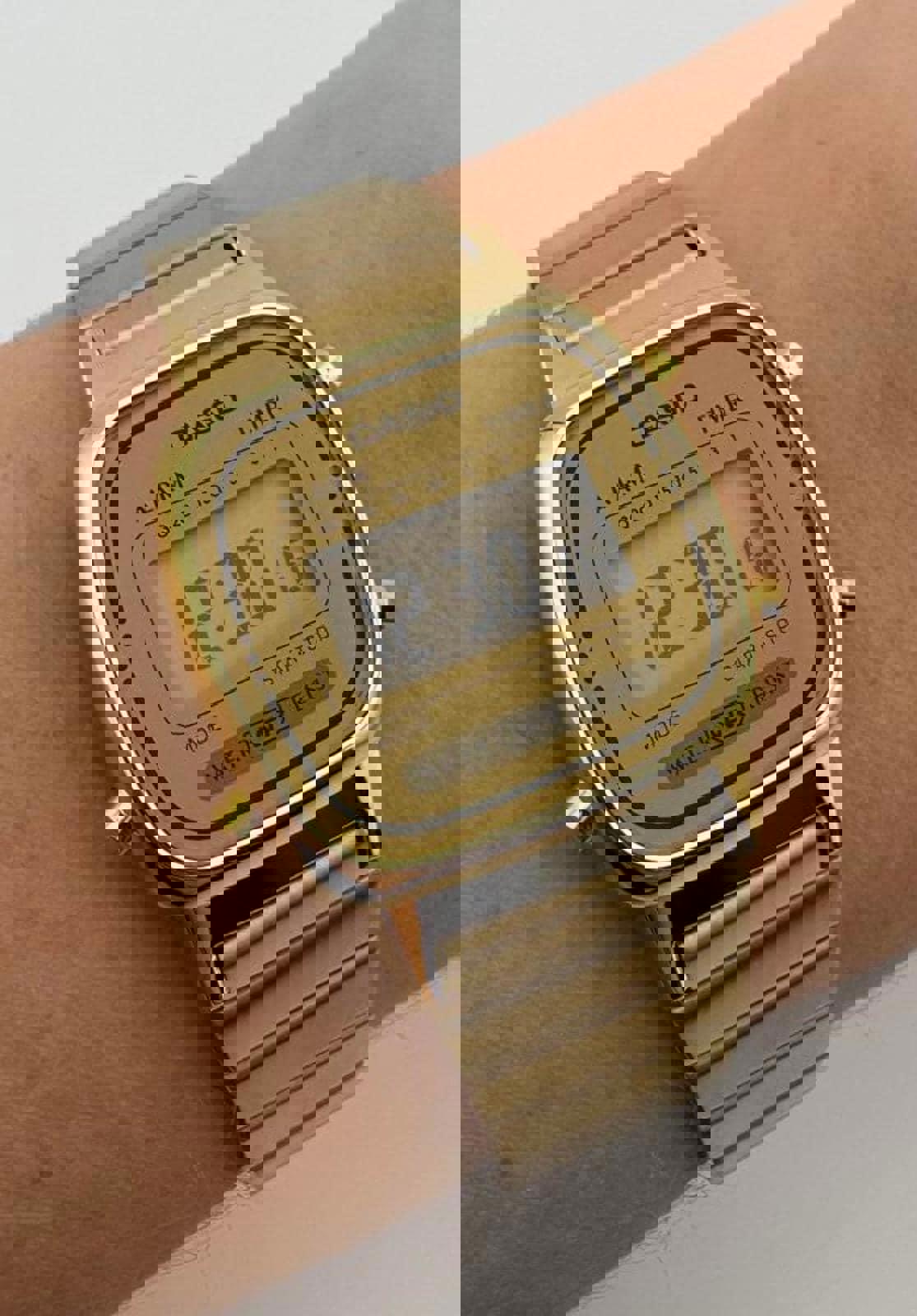 Casio Gold Vintage Digital Watch Original Bracelet Box Papers Optional Leather