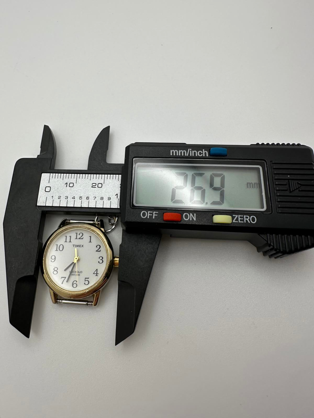 Timex Women’s 27mm Indiglo Watch Head – Gold Tone, Easy-Read Dial, Fresh Battery