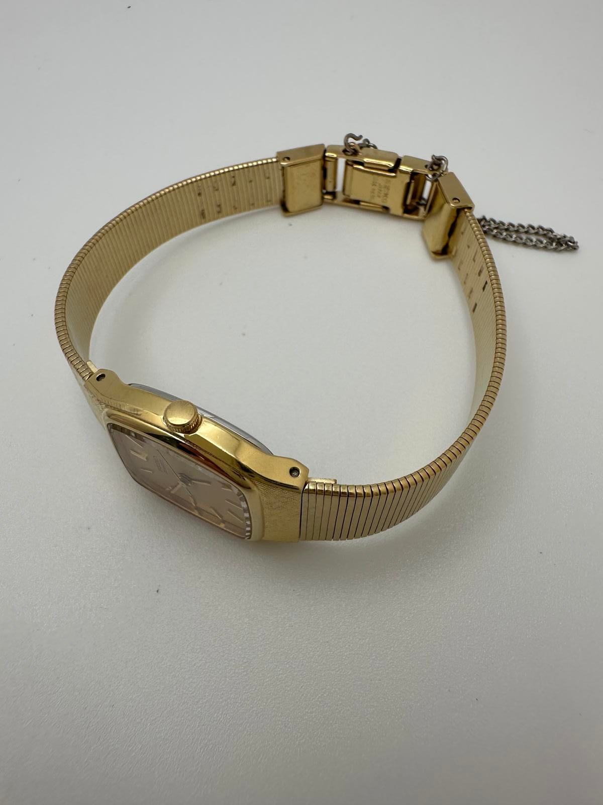 Vintage Seiko Quartz Women’s Watch – Gold Tone – 18mm – New Battery – Running
