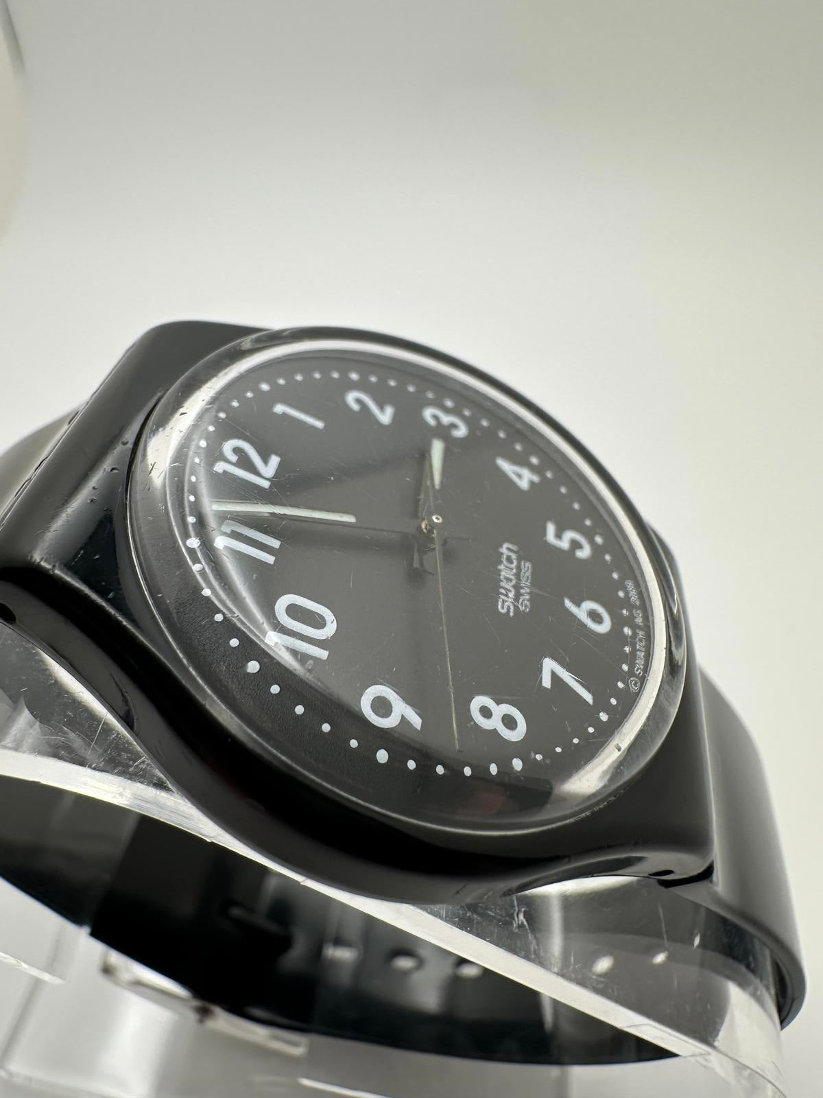 Swatch Originals Black Gent Watch 2009 – 34mm, Fresh Battery, Swiss, Running