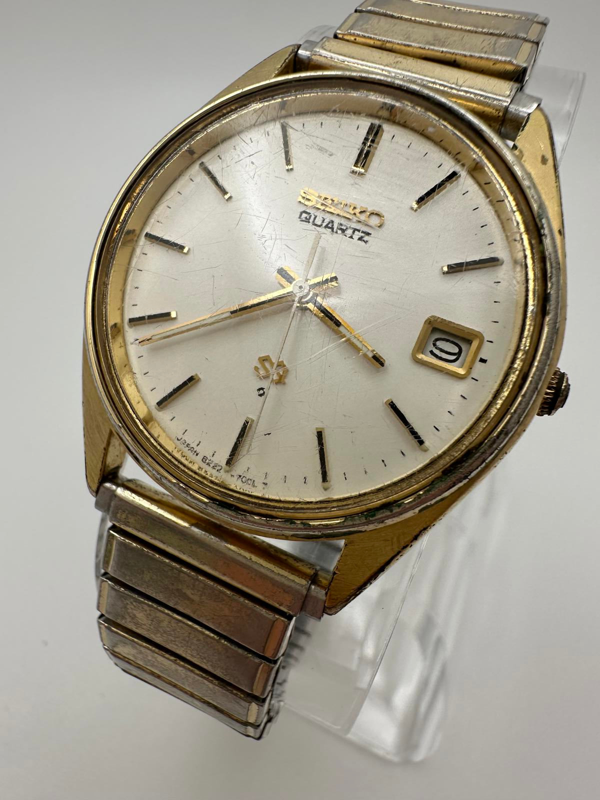 Seiko Quartz Men’s Watch – 1970s/80s – Distressed Vintage Style – New Battery