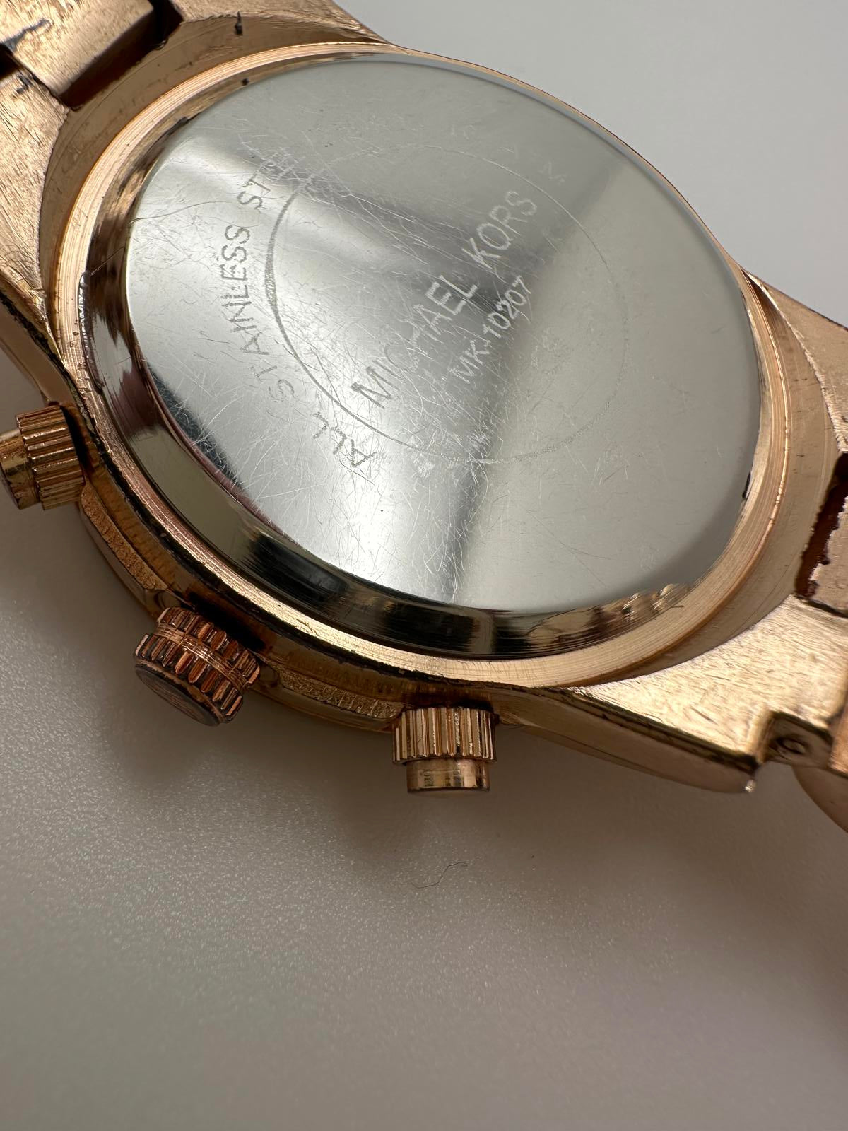 Michael Kors Rose Gold Chronograph-Style Watch – 37.5mm, Quartz, Fresh Battery
