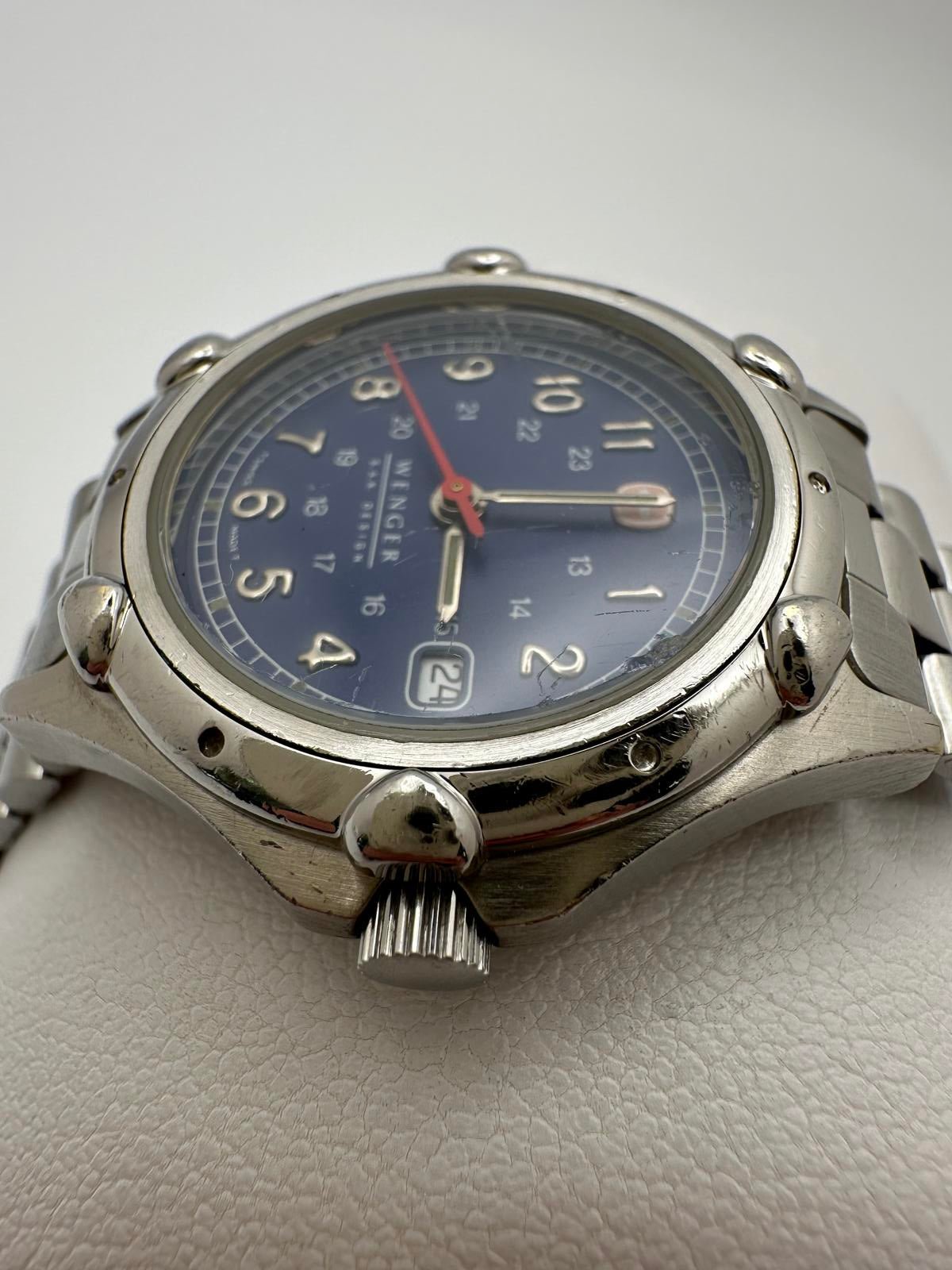 Wenger S.A.K. Design Women’s Watch – 29.3mm Blue Dial, Swiss Made, New Battery