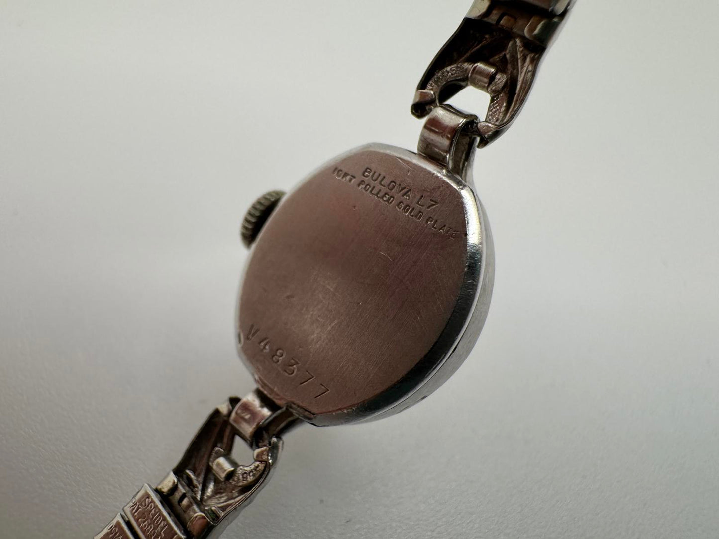 Vintage Bulova Women’s Mechanical Watch – Petite Silver, 10KT Rolled Gold Plate