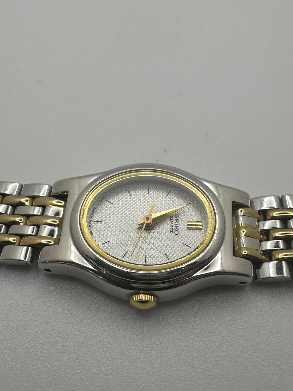 Vintage Seiko Women’s Quartz Watch Two Tone Bracelet 18mm New Battery