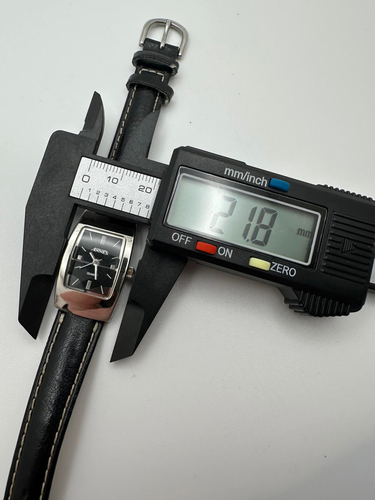 Vintage Annex Women’s Watch – Black Dial, Rectangle Case, Fresh Battery, Japan