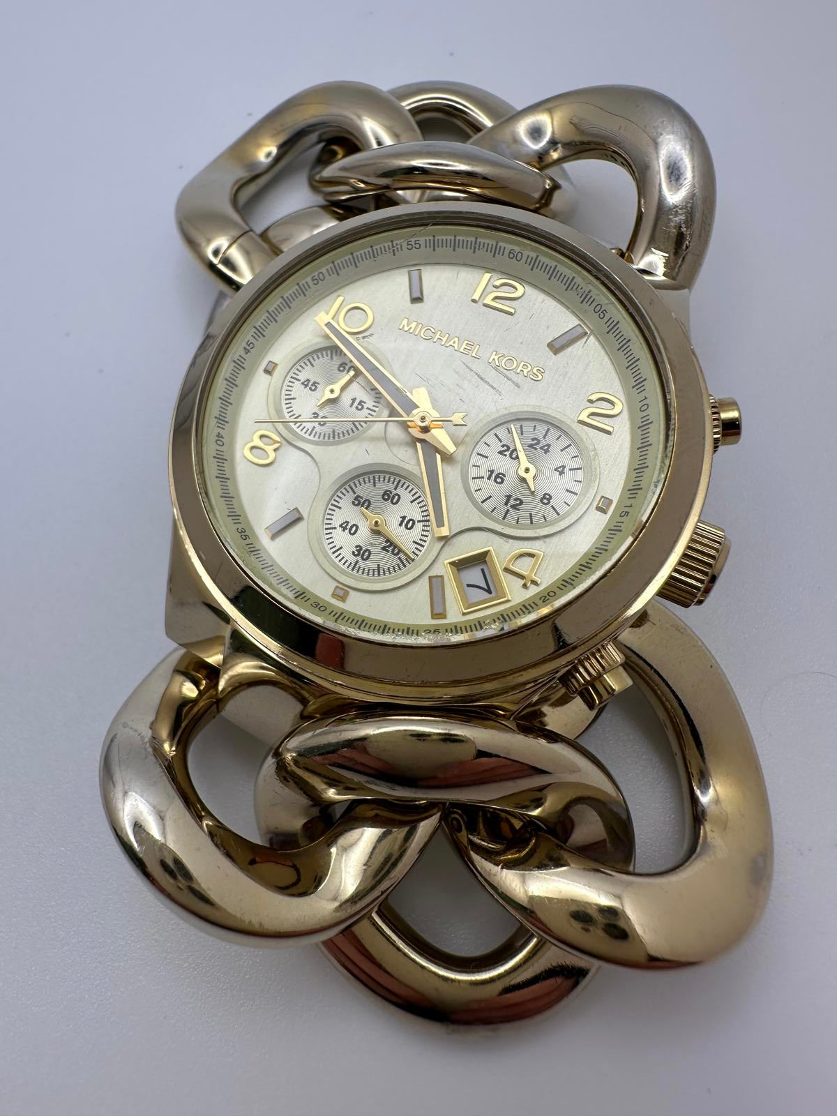 Michael Kors MK3131 Camille Chronograph Gold Tone 38mm Women’s Oversized Watch