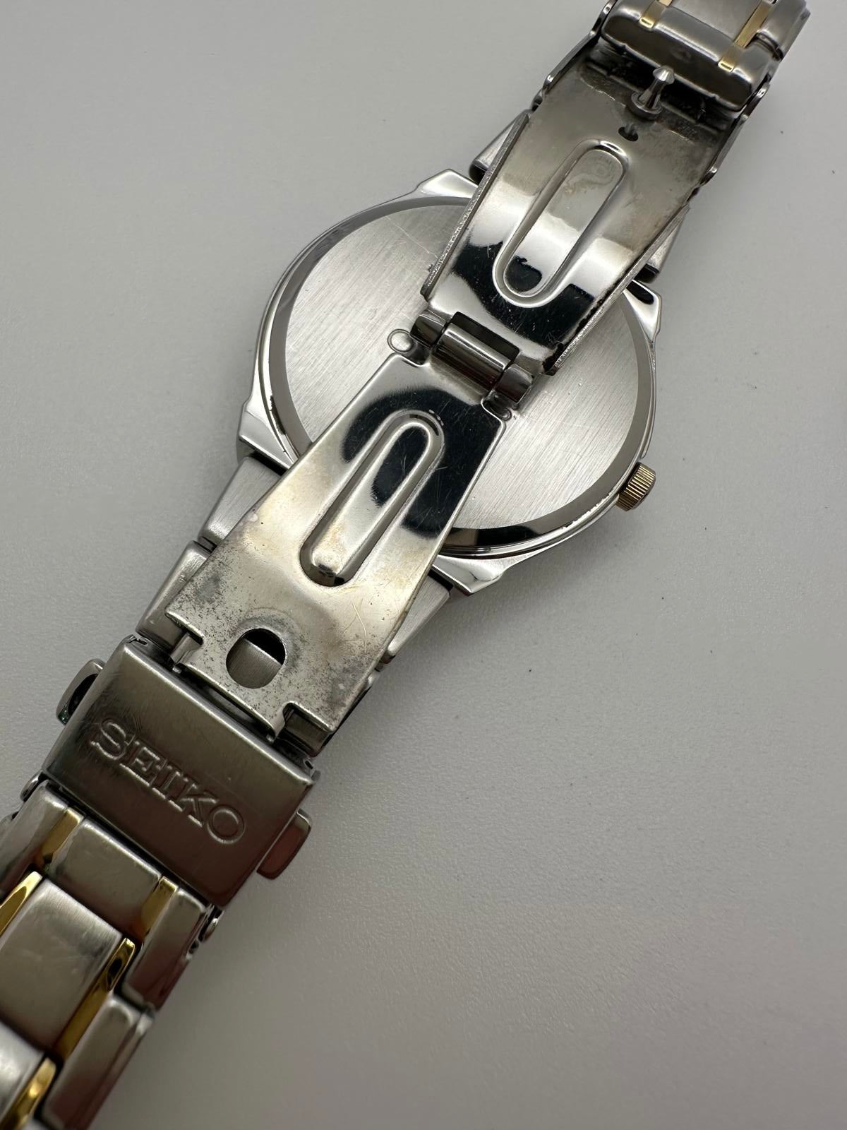 Seiko Women’s Solar Watch – 28mm, Two-Tone Stainless, Date, 100M WR