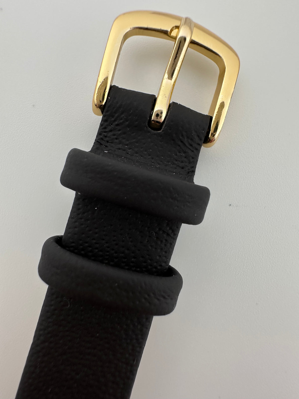 Hadley-Roma Genuine Leather Watch Band 13mm Dark Brown Gold Buckle, alternate view 3