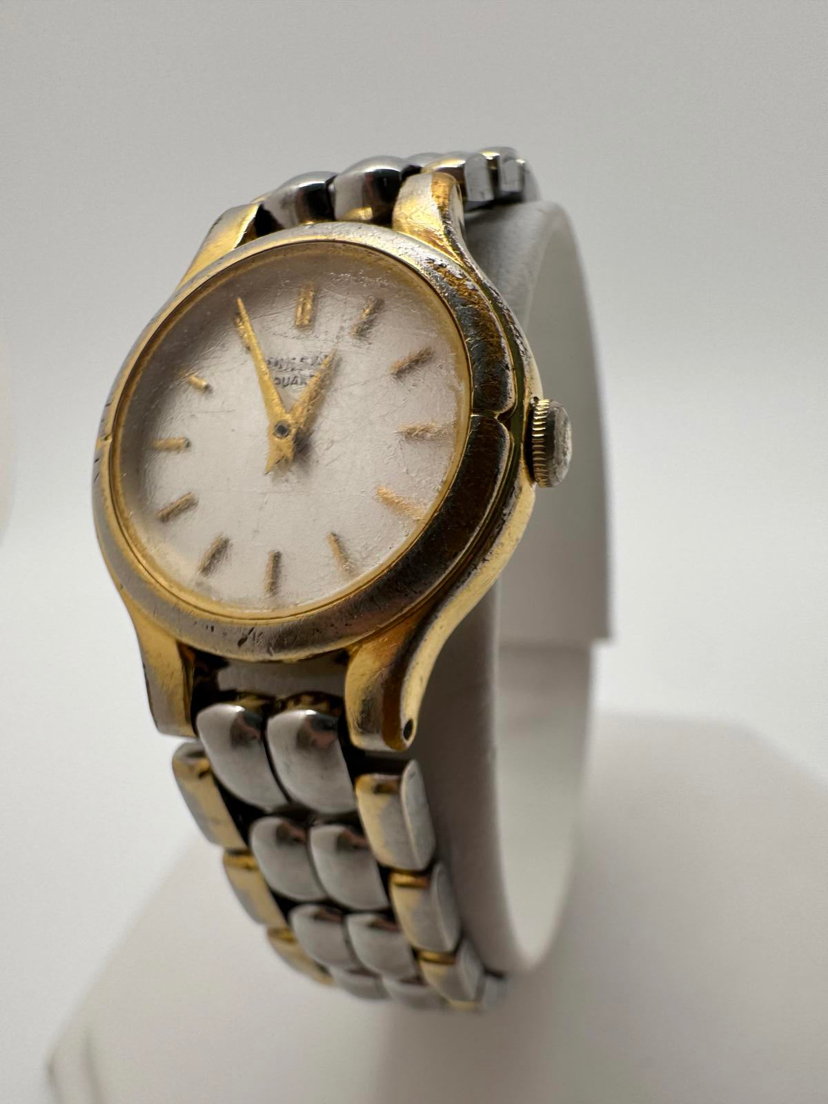 Vintage Pulsar Quartz Watch Gold Two Tone 22mm Japan Movement New Battery