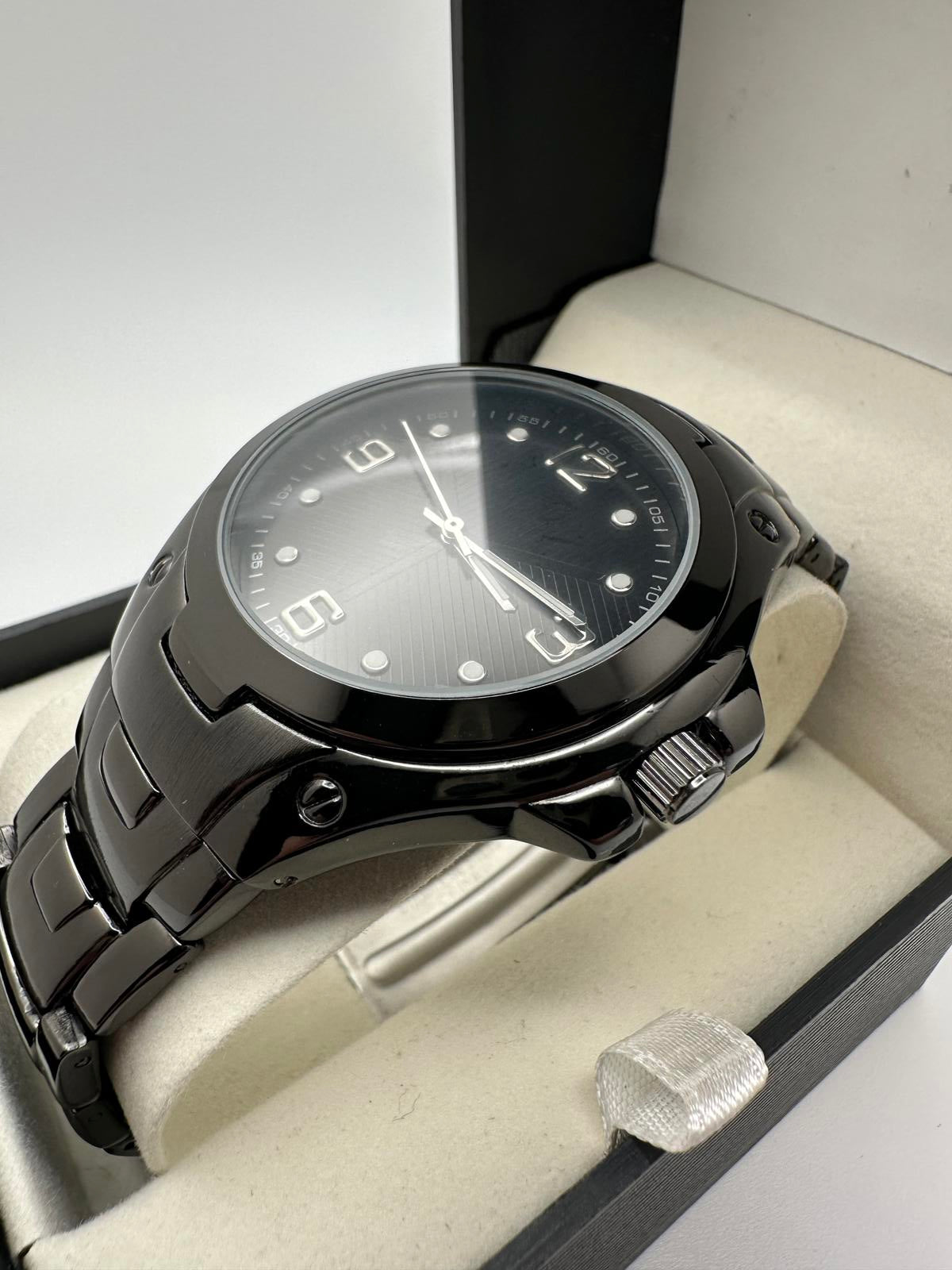 Men’s Black Quartz Watch Stainless Steel Band Japan Movement | Hole Watch Co, alternate view 7