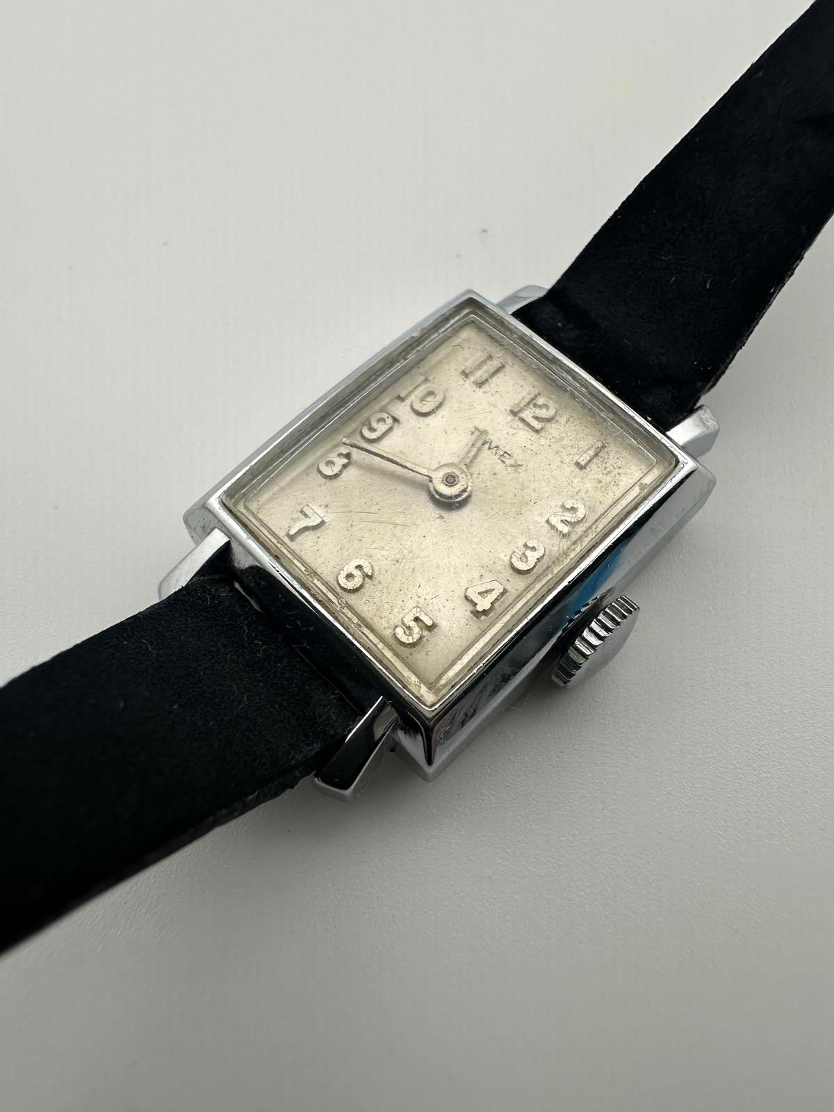 Vintage Timex Mechanical Women’s Watch Square Case 17.5mm
