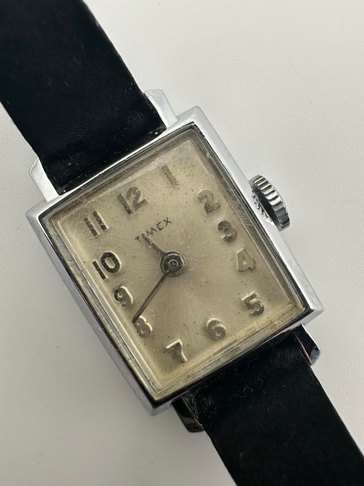 Vintage Timex Mechanical Women’s Watch Square Case 17.5mm