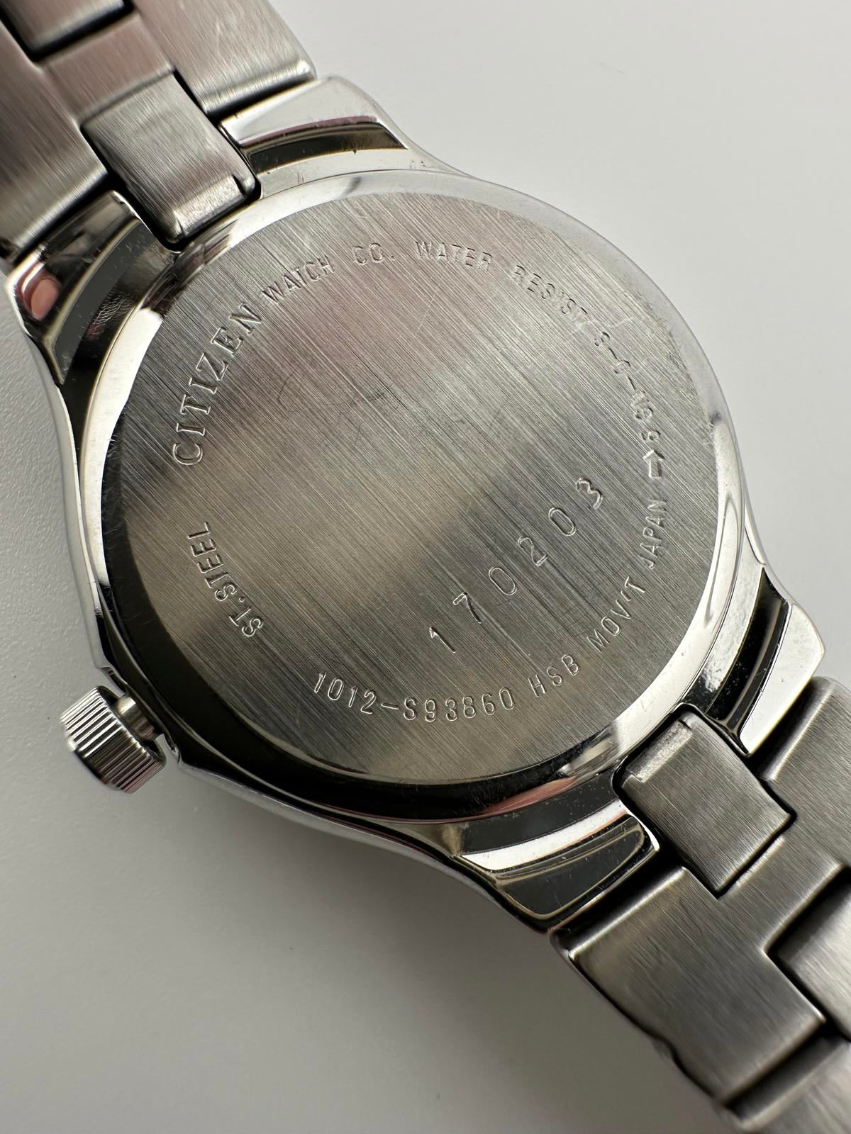 Citizen Quartz Watch Womens Silver Dial Stainless Steel Date 25mm Japan