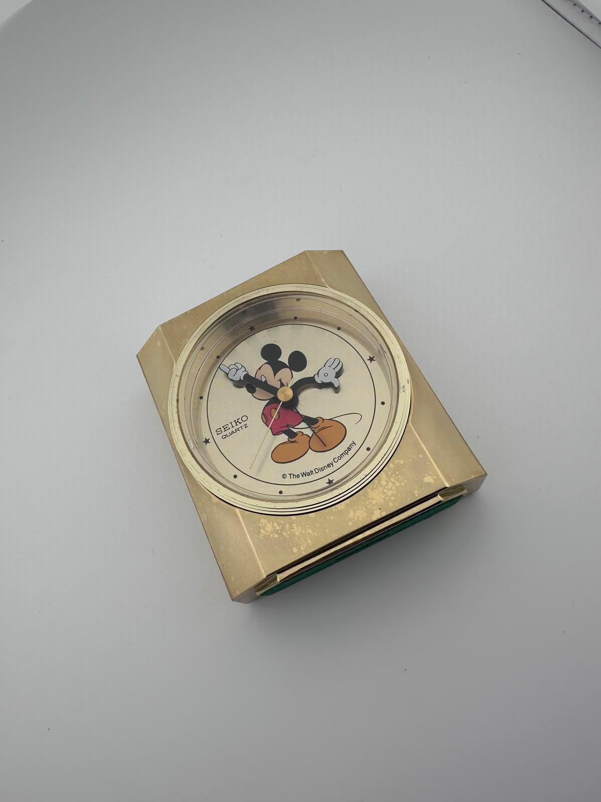 Vintage Seiko Mickey Mouse Desk Clock Disney Quartz Japan Parts Repair
