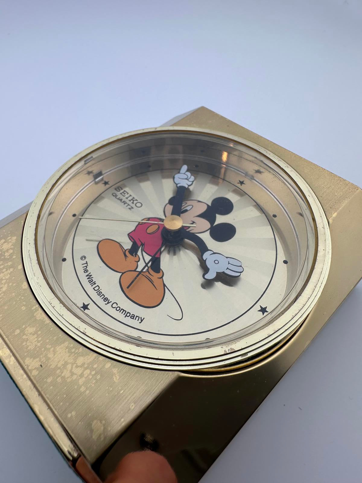 Vintage Seiko Mickey Mouse Desk Clock Disney Quartz Japan Parts Repair