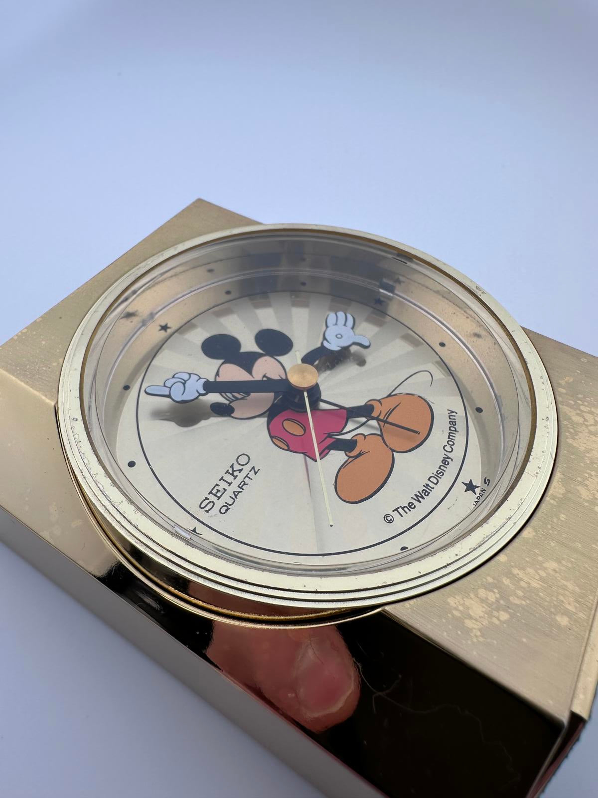 Vintage Seiko Mickey Mouse Desk Clock Disney Quartz Japan Parts Repair