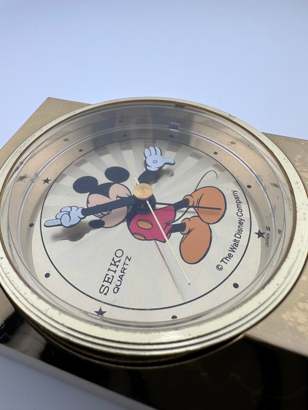 Vintage Seiko Mickey Mouse Desk Clock Disney Quartz Japan Parts Repair