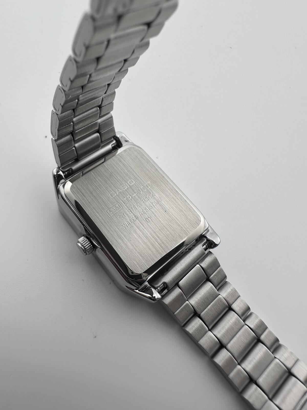 Casio Women's Gold & Silver Rectangular Roman Dial Watch, alternate view 7