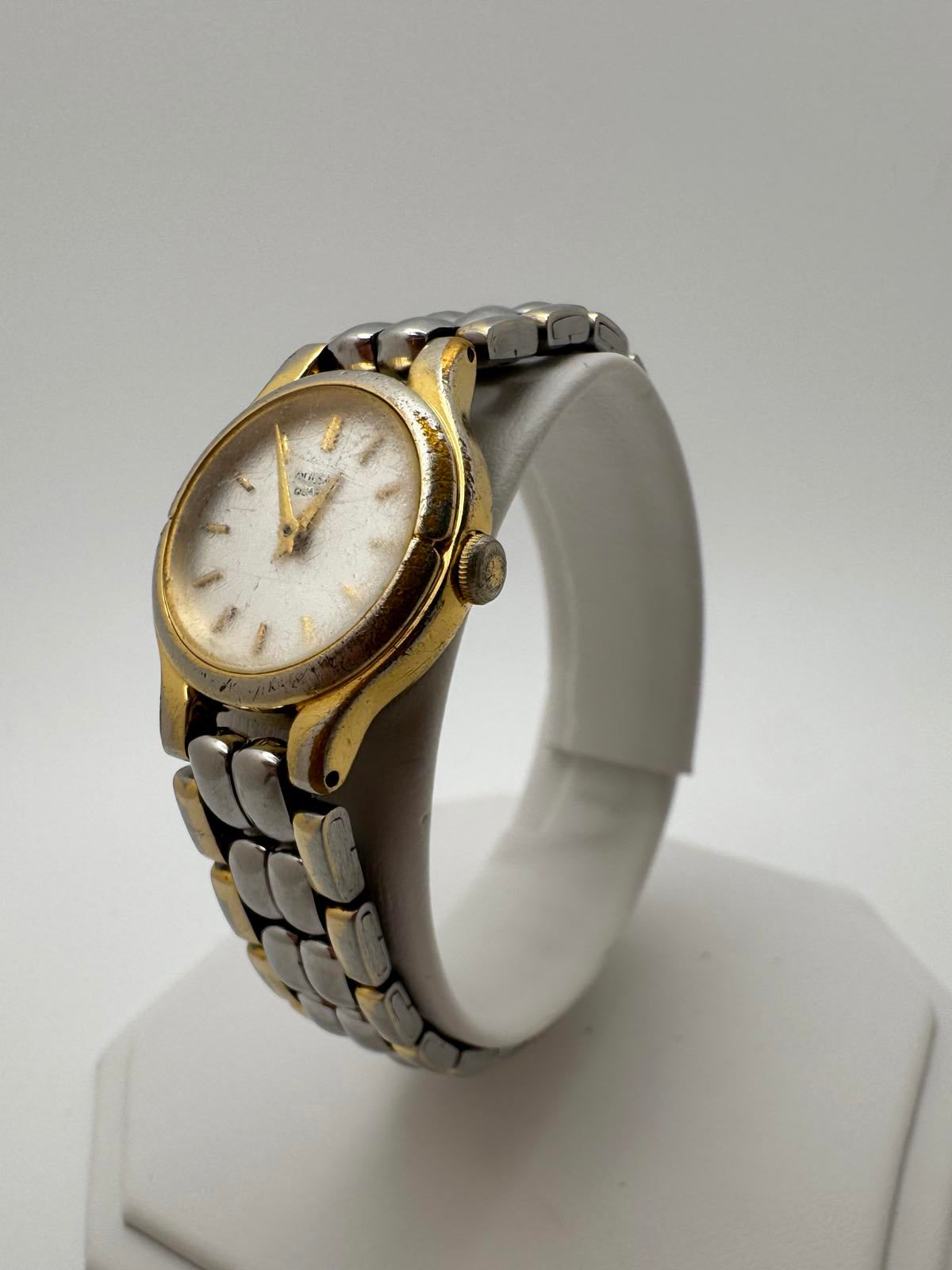 Vintage Pulsar Quartz Watch Gold Two Tone 22mm Japan Movement New Battery