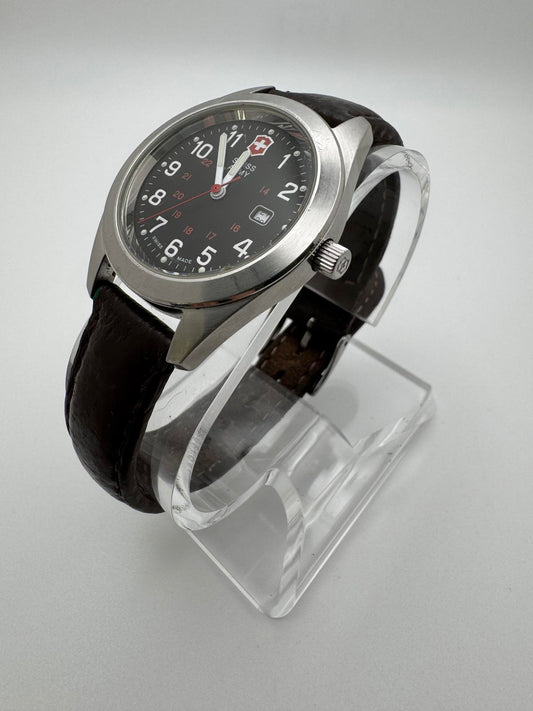 Victorinox Swiss Army Field Watch Unisex – 34mm Black Dial, Date, New Battery
