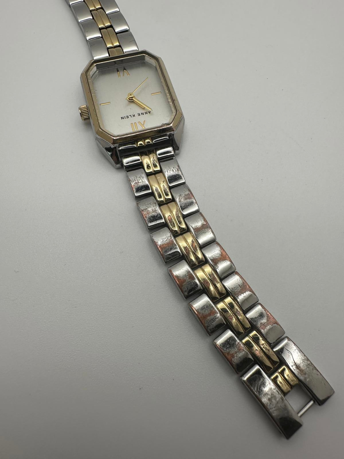 Vintage Anne Klein Women’s Quartz Watch 24mm Two Tone Bracelet New Battery