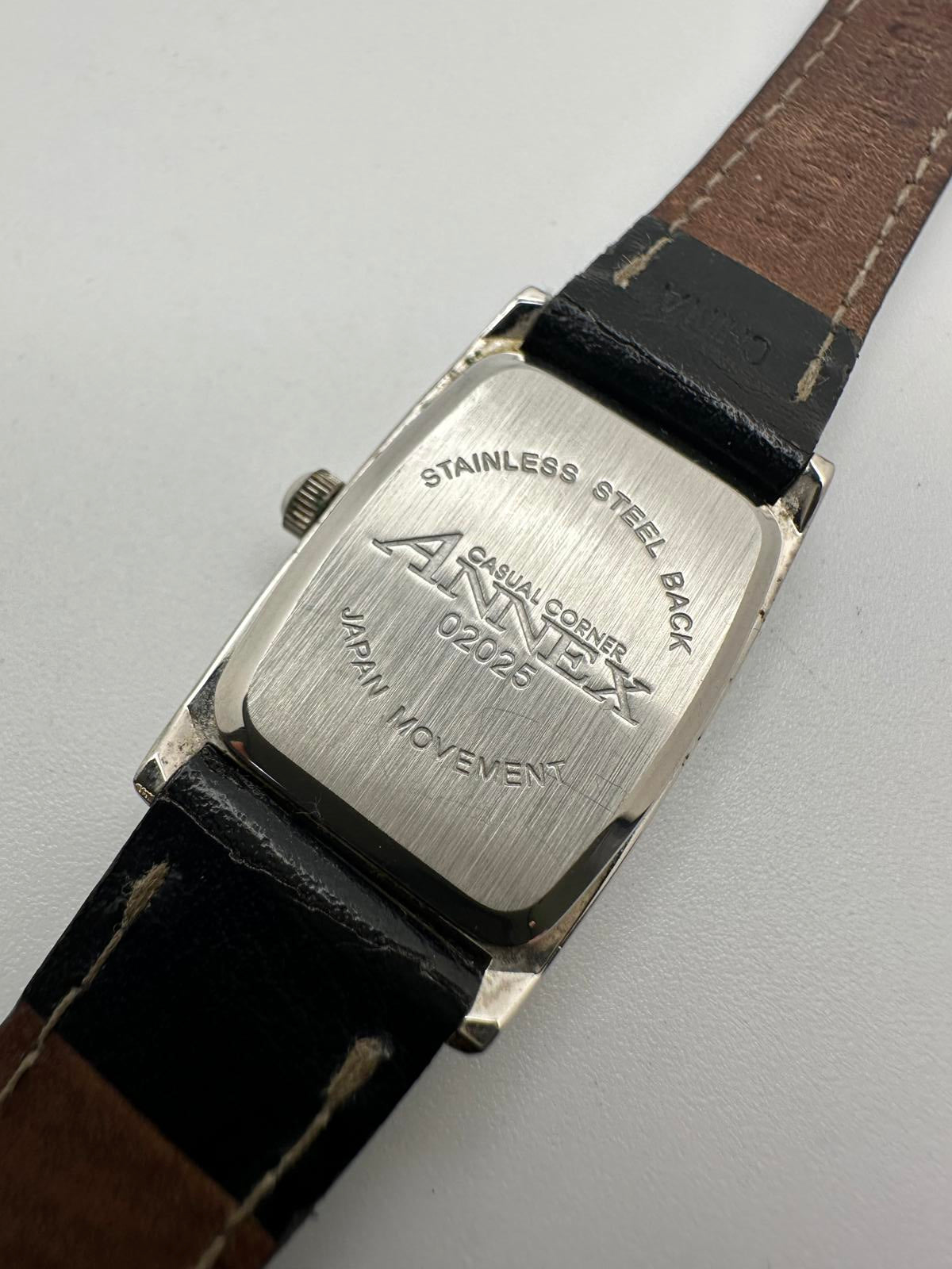 Vintage Annex Women’s Watch – Black Dial, Rectangle Case, Fresh Battery, Japan