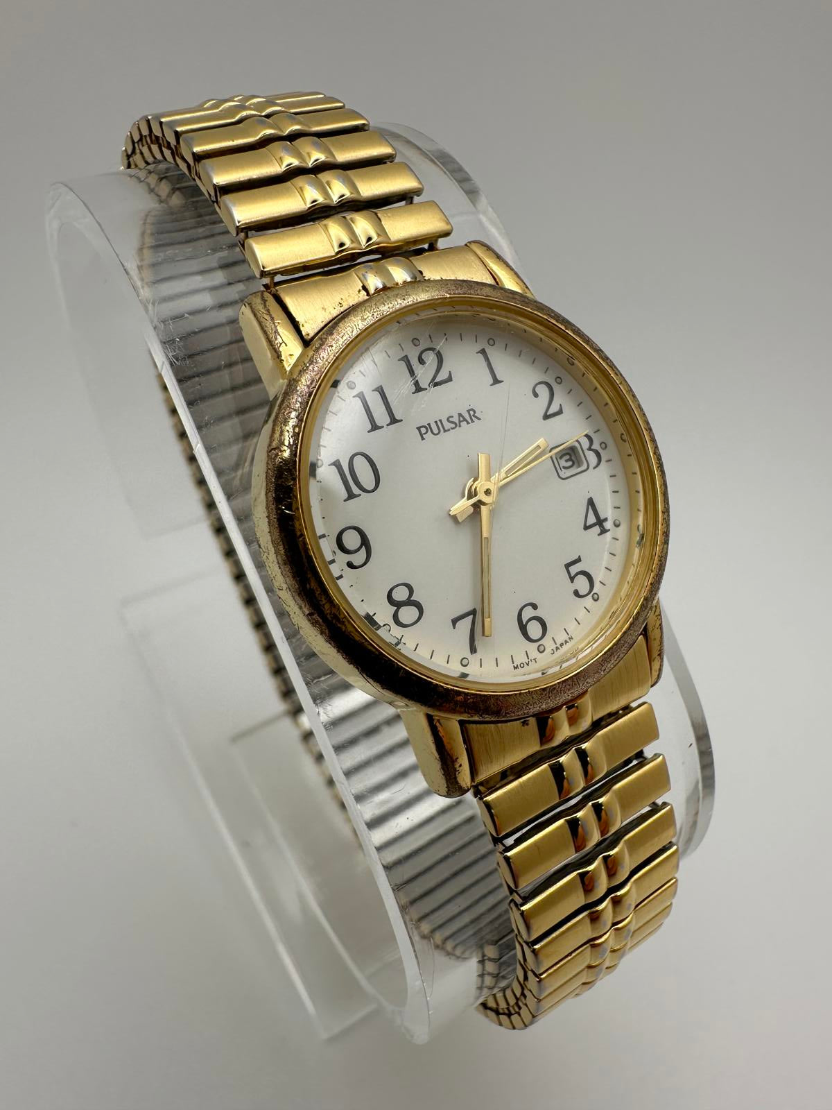 Pulsar Gold Women’s Watch 25mm Fresh Battery Date Window Japan Movement