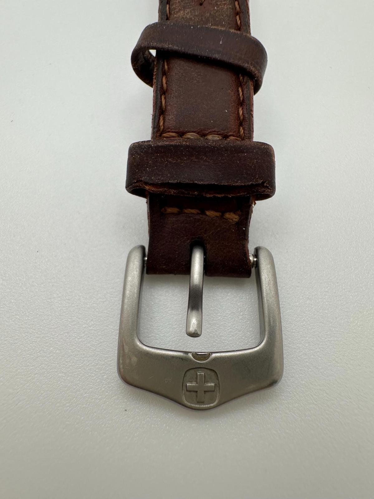 Vintage Wenger Swiss Military 30mm Women’s Field Watch Swiss Made Date Leather