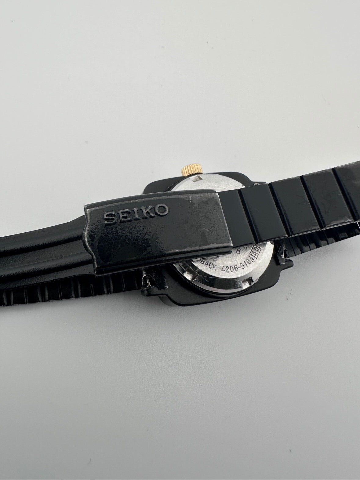 Rare Vintage Seiko Womens Automatic Watch 23mm Black 4206 Running 1980s