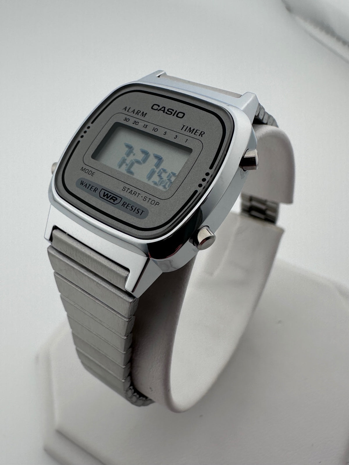Casio LA670WA-7D Silver Digital Watch | Petite Retro Women's Watch