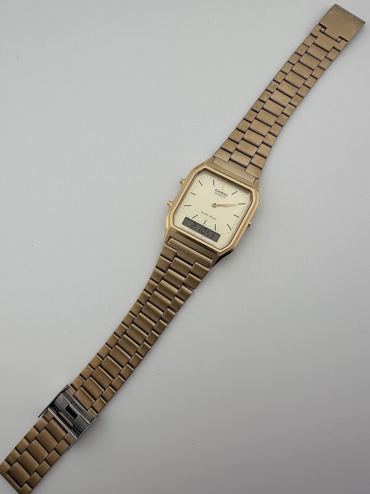 Casio AQ-230GA-9D Gold Analog Digital Watch
