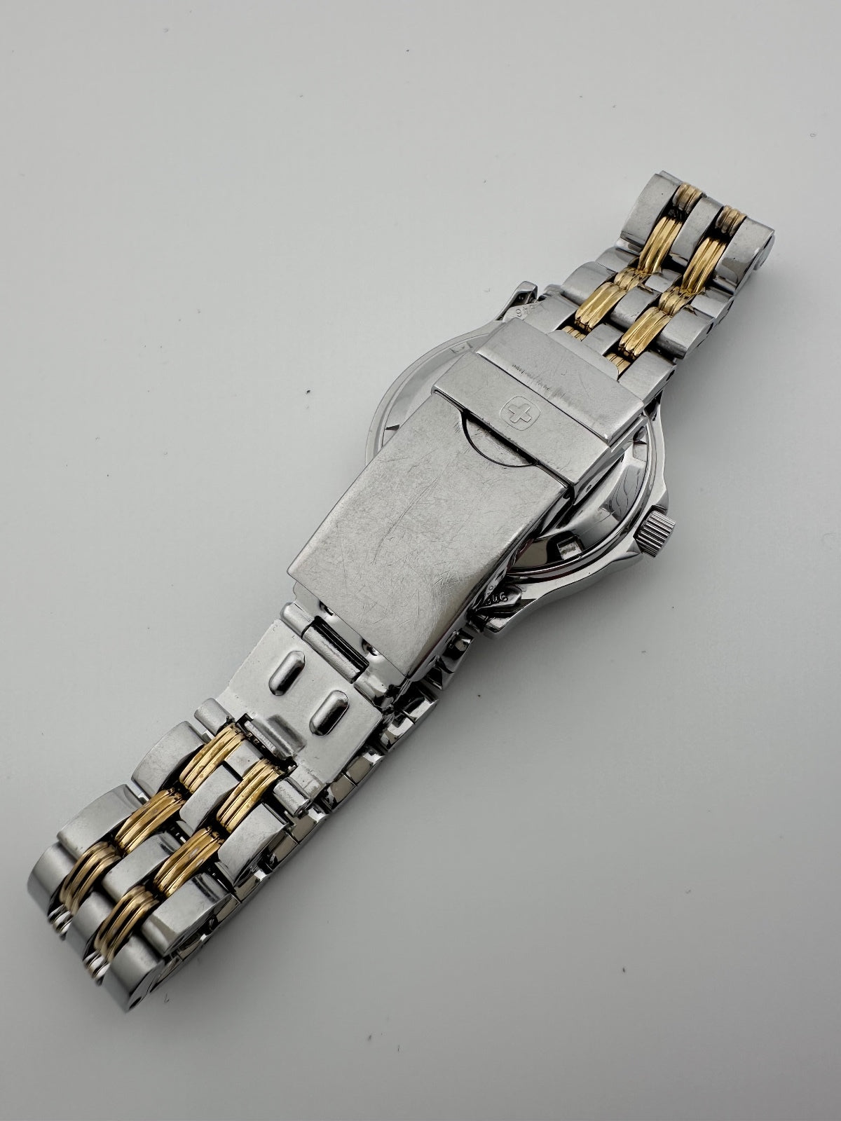 Vintage Swiss Military Women’s Watch 29mm Two Tone Day Date Swiss Made, 1990's, alternate view 8