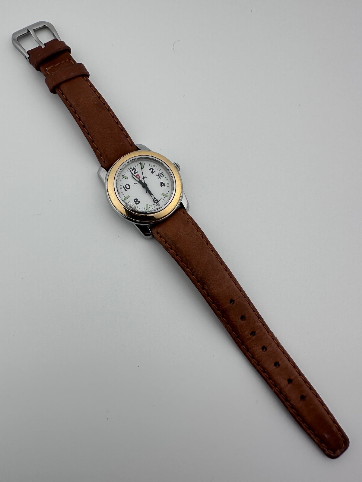 Vintage 1990s Victorinox Women's Swiss Quartz Watch Two Tone Date, alternate view 6