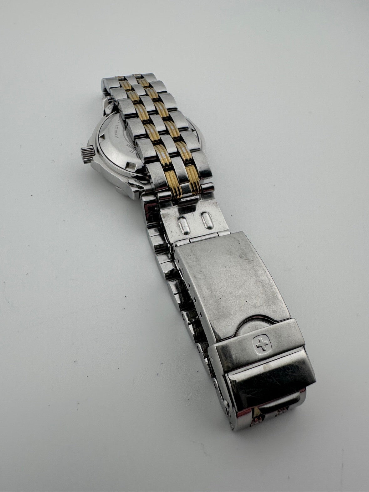 Swiss Military Womens Quartz Watch 29mm Two Tone Day Date New Battery 2000s