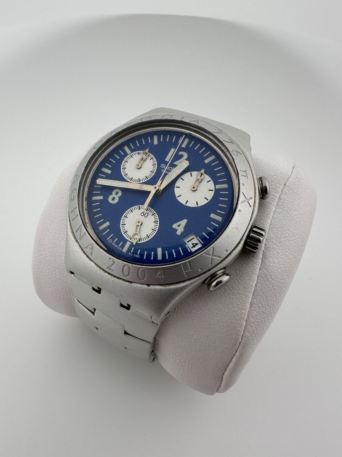 Swatch Irony Athens 2004 Olympic Chronograph Blue Dial Watch 39.5mm, alternate view 7