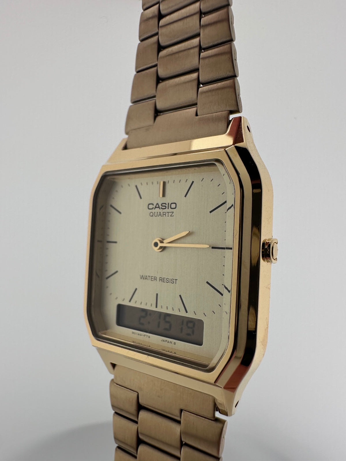 Casio AQ-230GA-9D Gold Analog Digital Watch