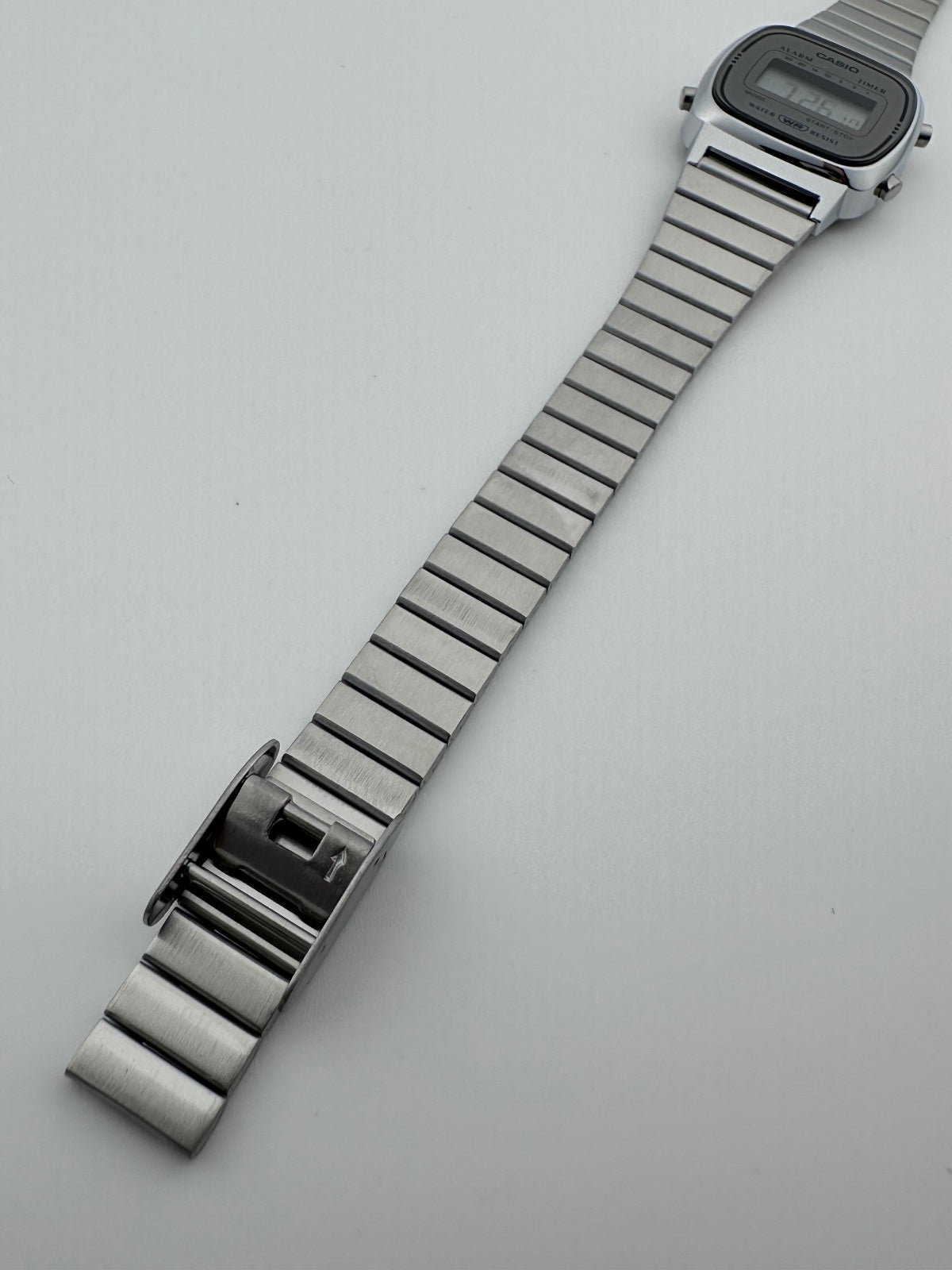 Casio LA670WA-7D Silver Digital Watch | Petite Retro Women's Watch