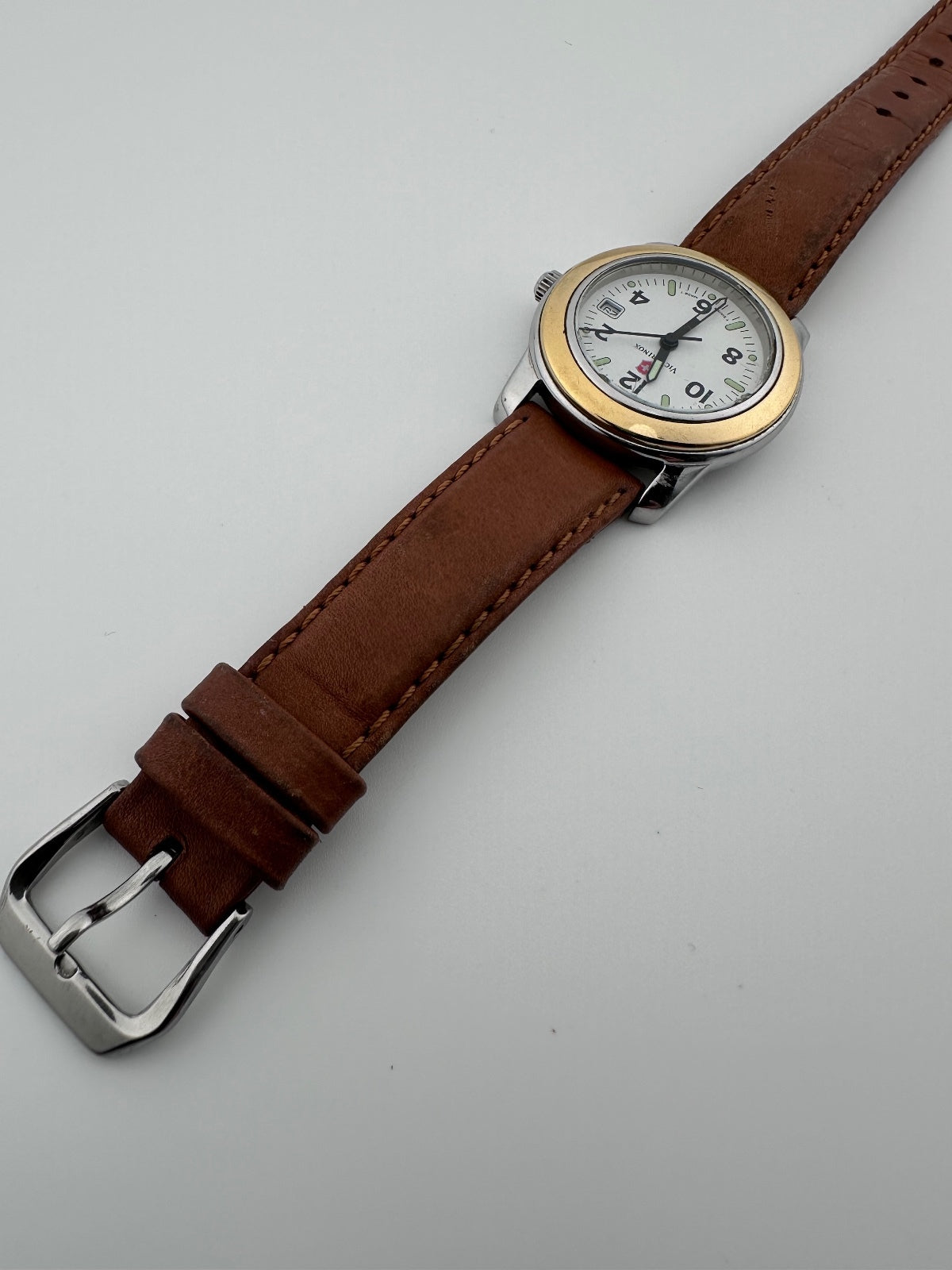 Vintage 1990s Victorinox Women's Swiss Quartz Watch Two Tone Date, alternate view 8
