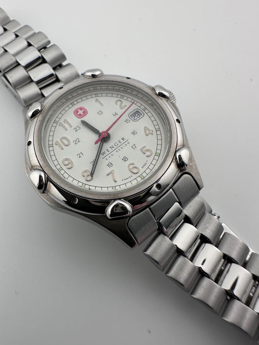 Vintage 1990s Wenger Women's Swiss Quartz Watch 30mm Date