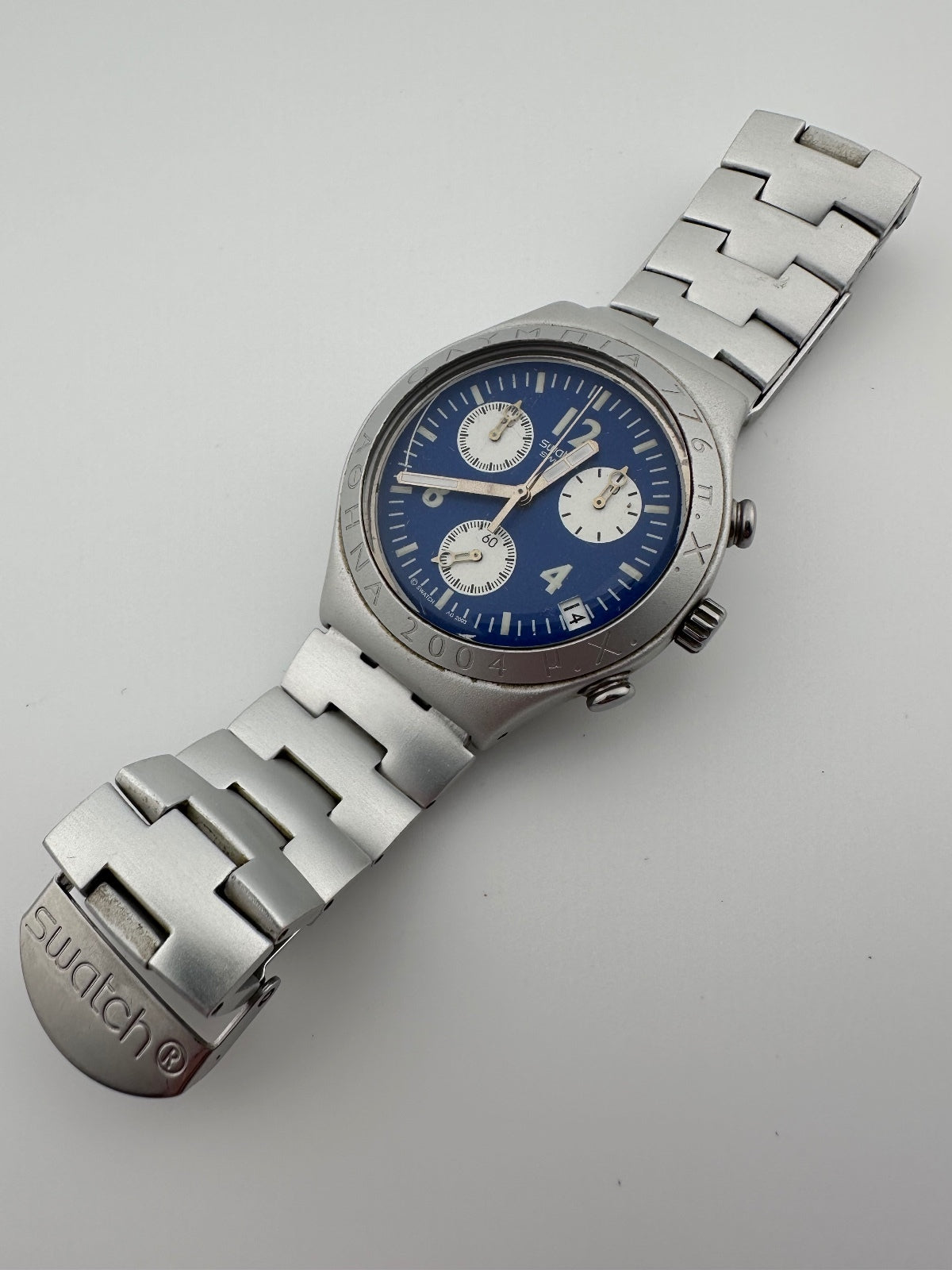 Swatch Irony Athens 2004 Olympic Chronograph Blue Dial Watch 39.5mm, alternate view 2