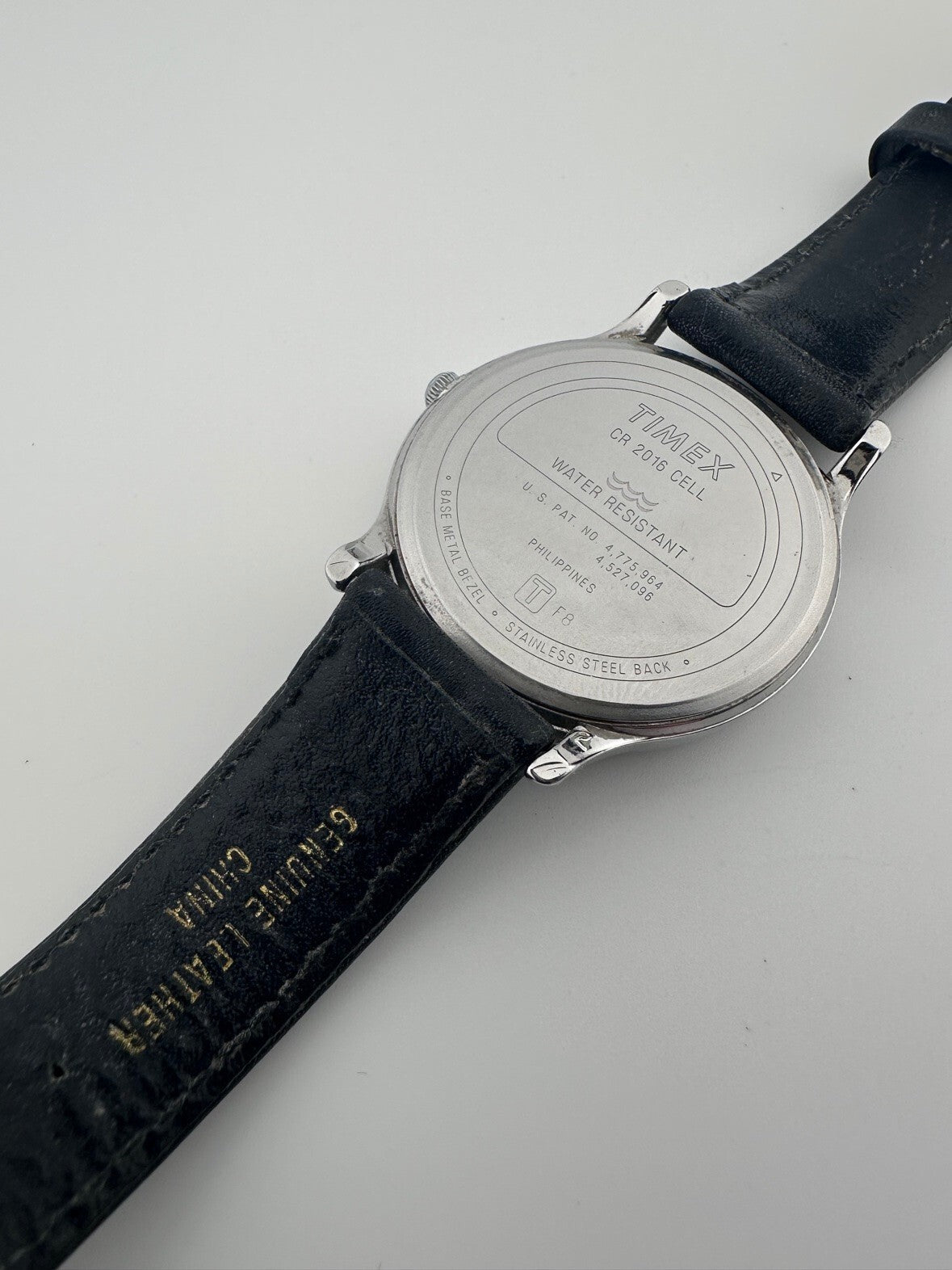 Timex Indiglo Mens Quartz Watch 34mm White Dial Running New Battery 1990s