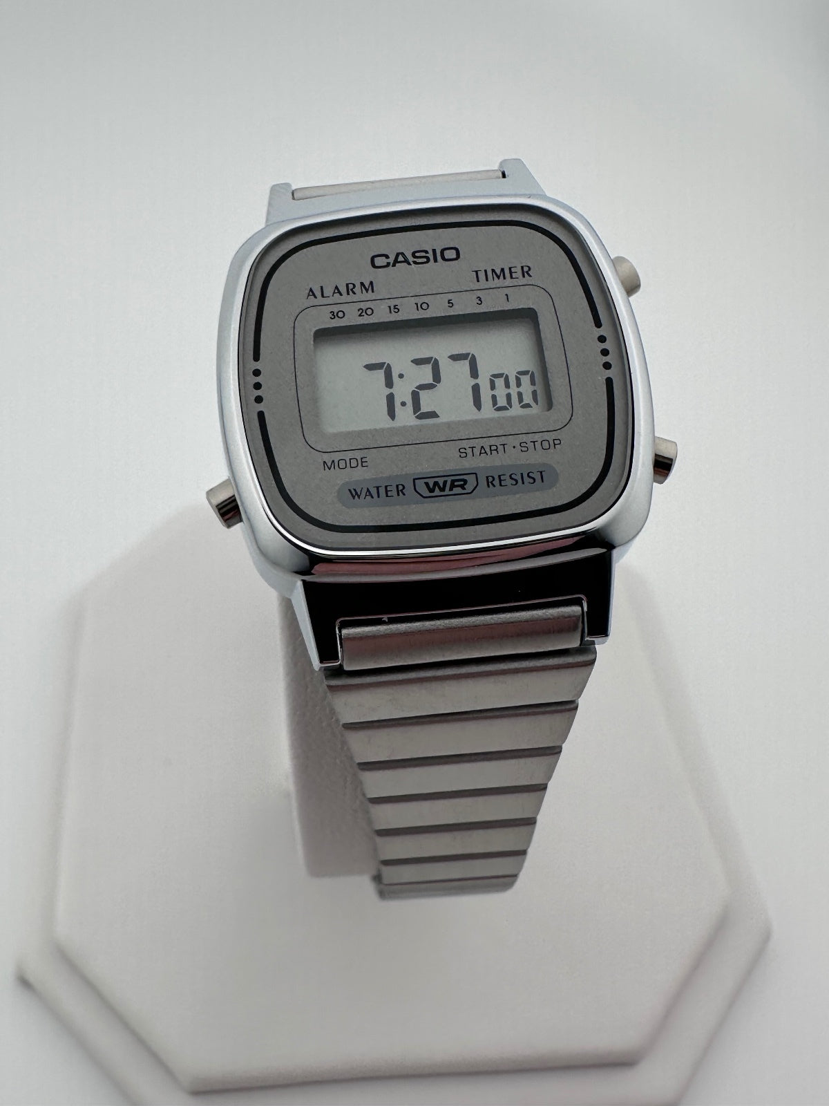 Casio LA670WA-7D Silver Digital Watch | Petite Retro Women's Watch
