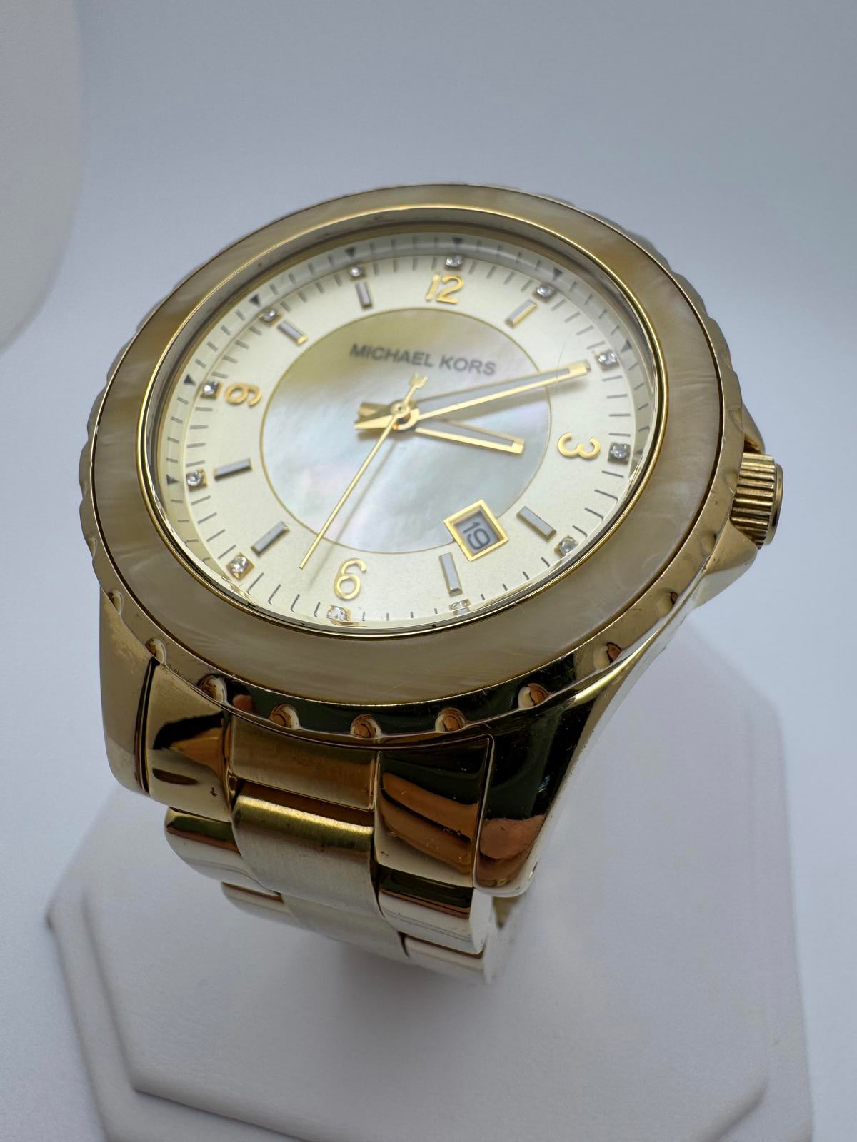 Michael Kors MK-5260 Gold Quartz Watch 44 mm Men’s Unisex | Fresh Battery