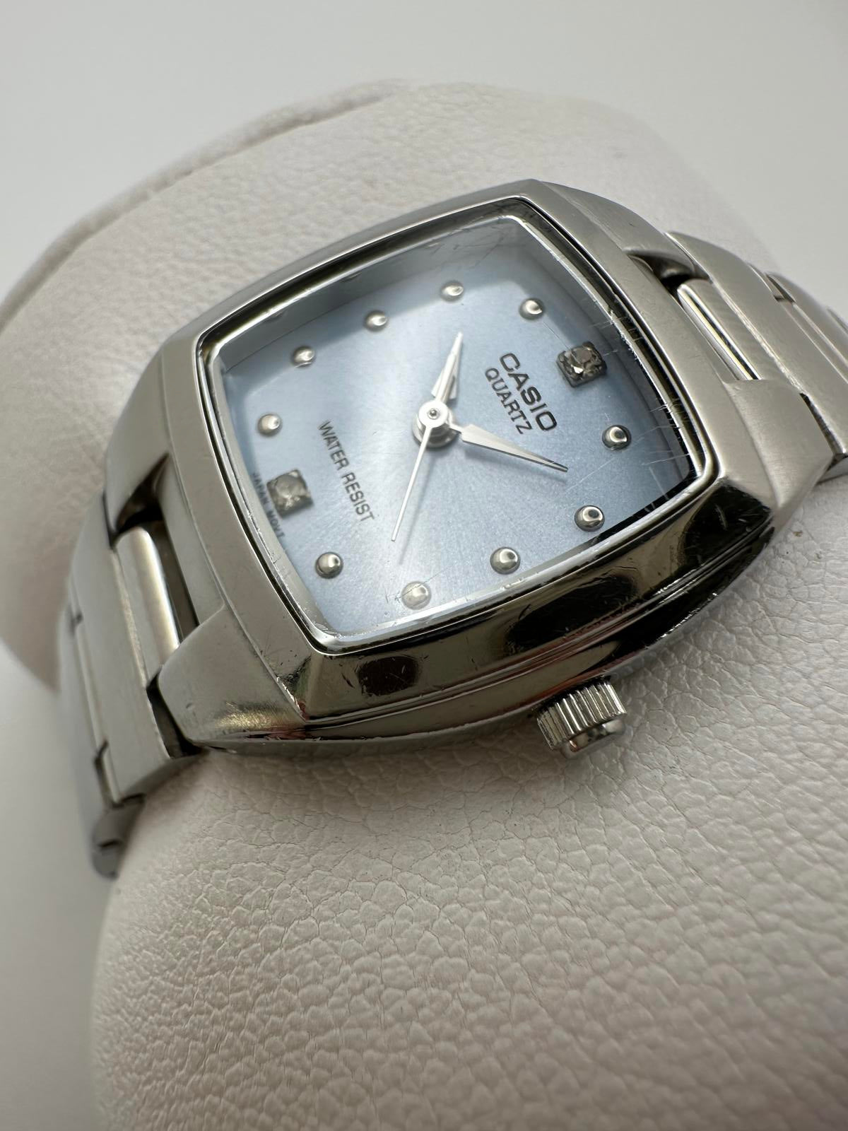 Casio Women’s Quartz Watch 23mm Blue Dial Stainless Steel Japan Movement