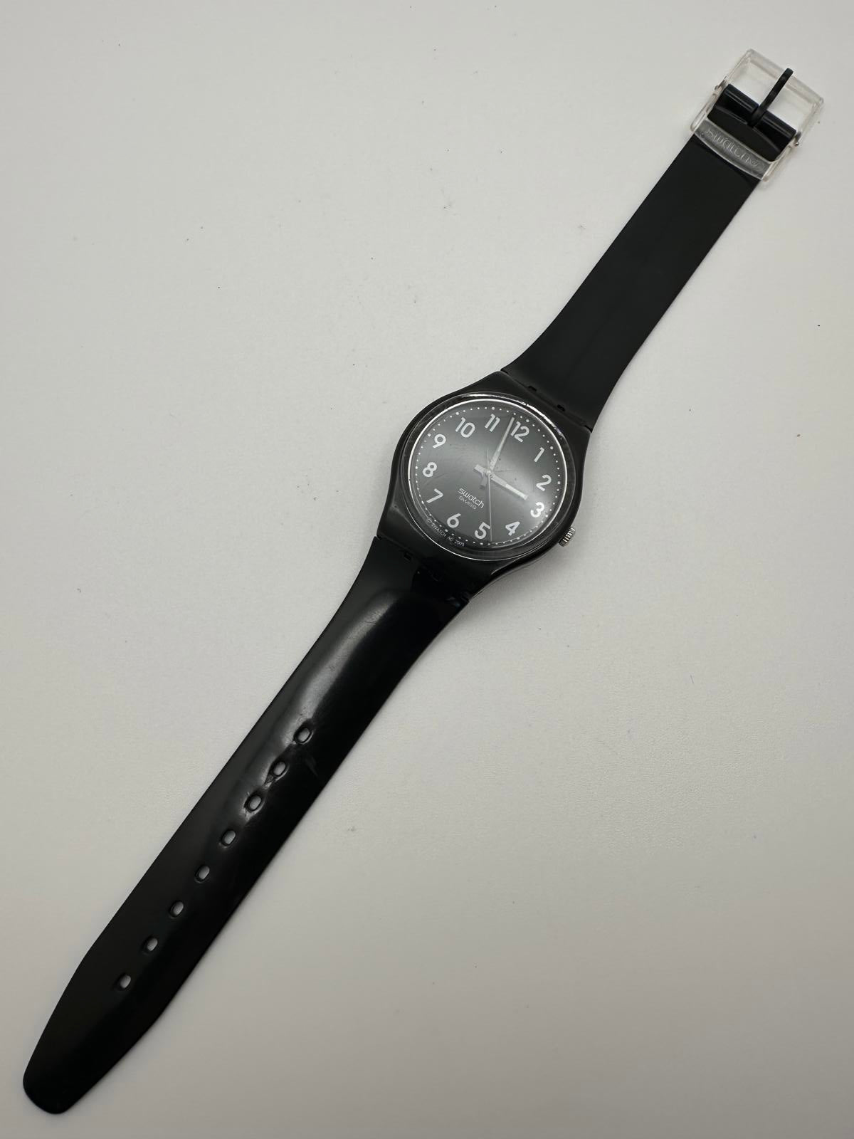 Swatch Originals Black Gent Watch 2009 – 34mm, Fresh Battery, Swiss, Running