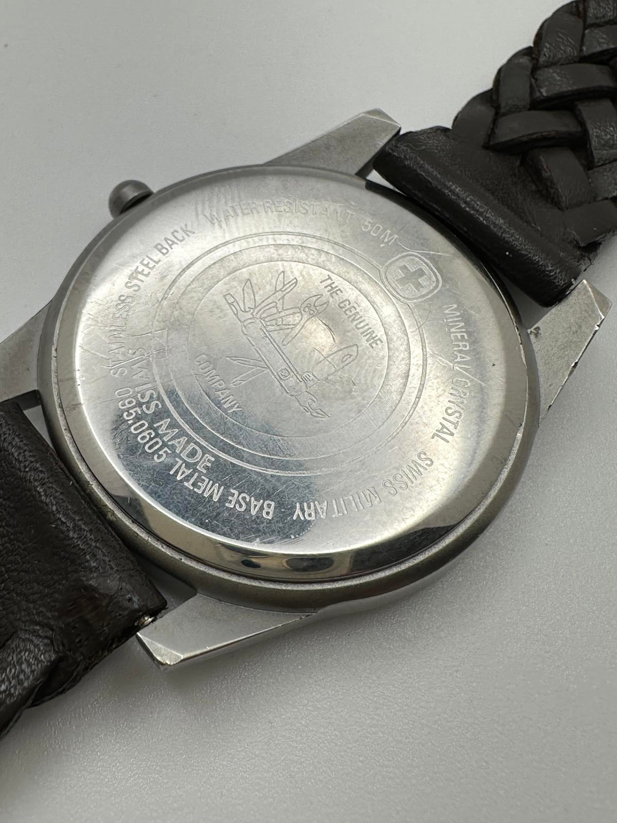 Wenger Swiss Quartz Field Watch 37mm Men’s Black Dial Date | Military Style